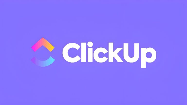 The official logo for the project management tool ClickUp.