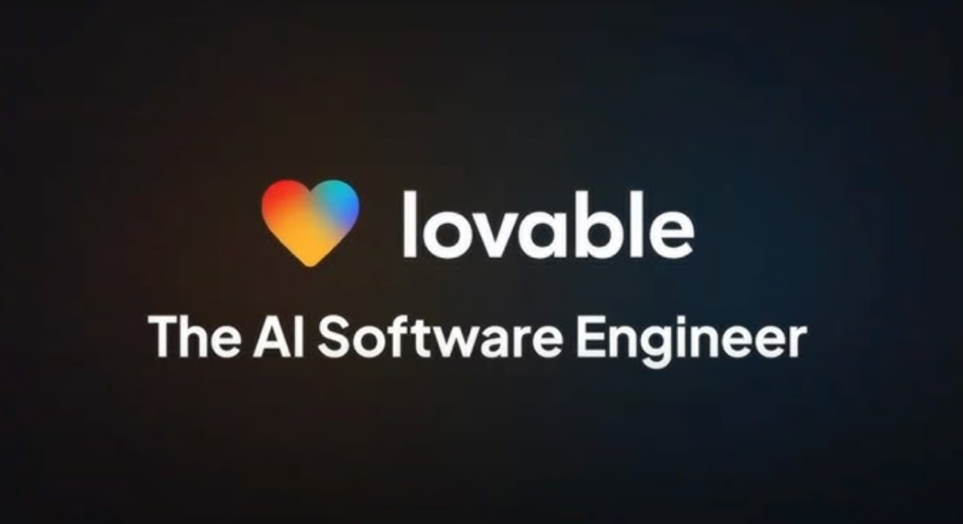 The logo for Lovable, "The AI Software Engineer", featuring a colorful heart icon.