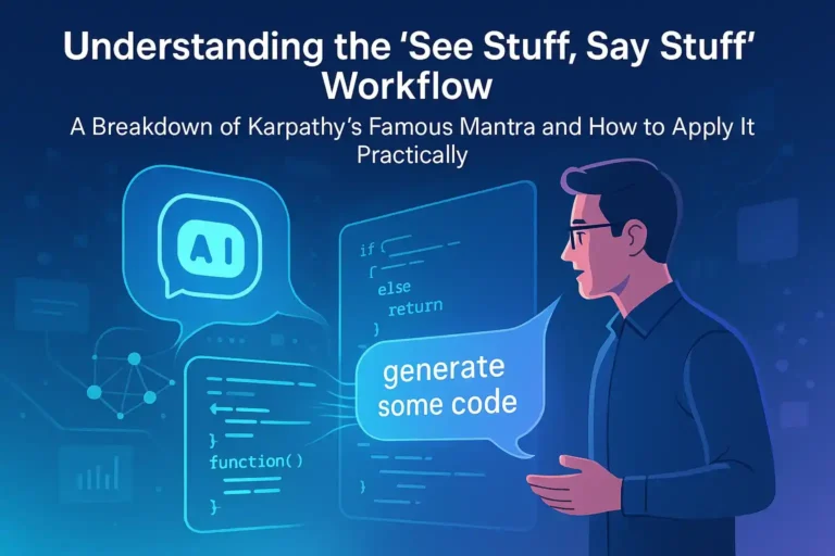 Understanding the see stuff, say stuff workflow