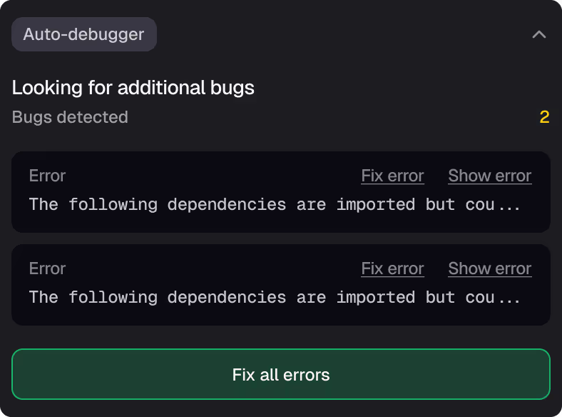 Pythagora's smart inline code generation interface