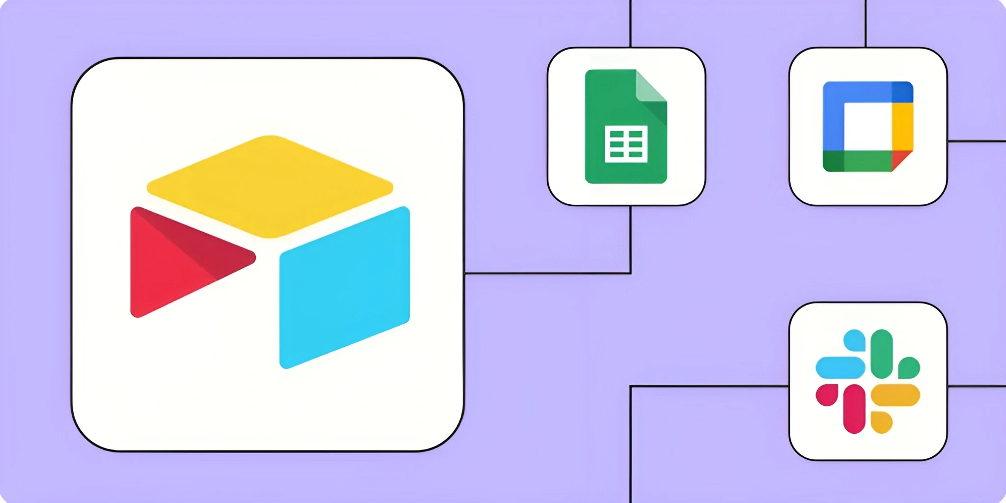 Airtable showing linked records between different tables.