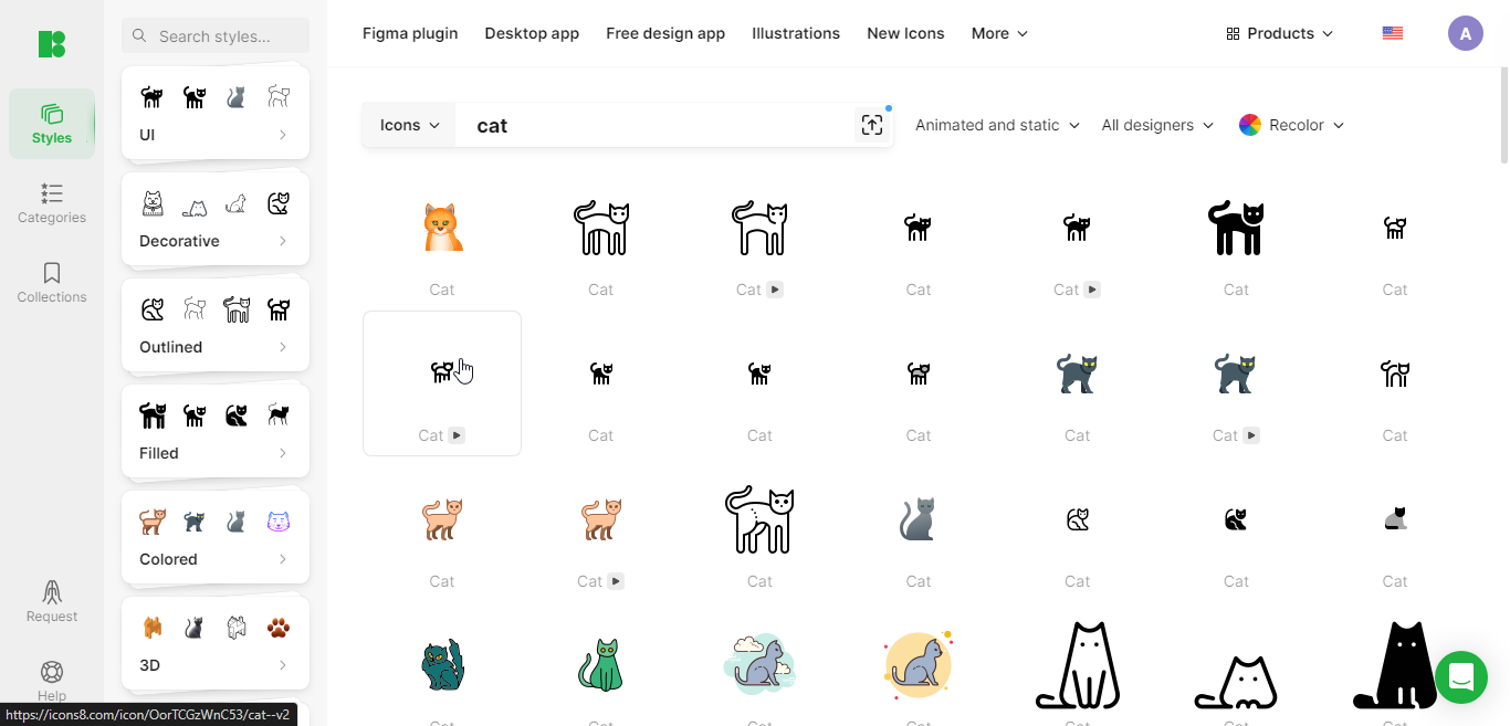 The menu of Icons8's AI tools, including Face Swap, Human Generator, and Image Upscaler.