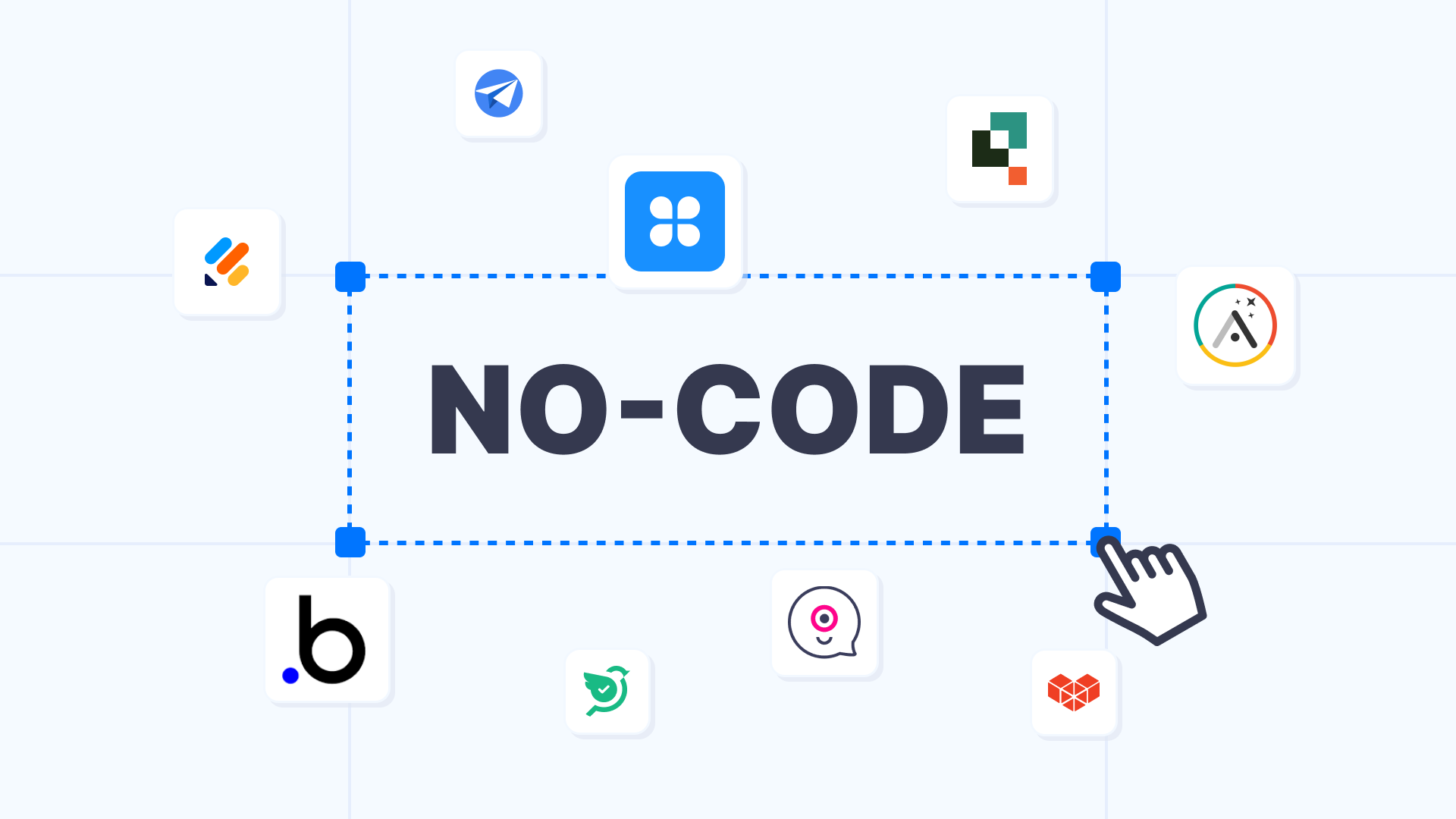 article logo of no code tools