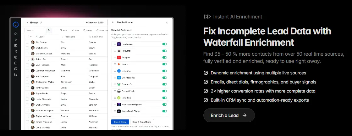 Fix incomplete lead data with AI enrichment
