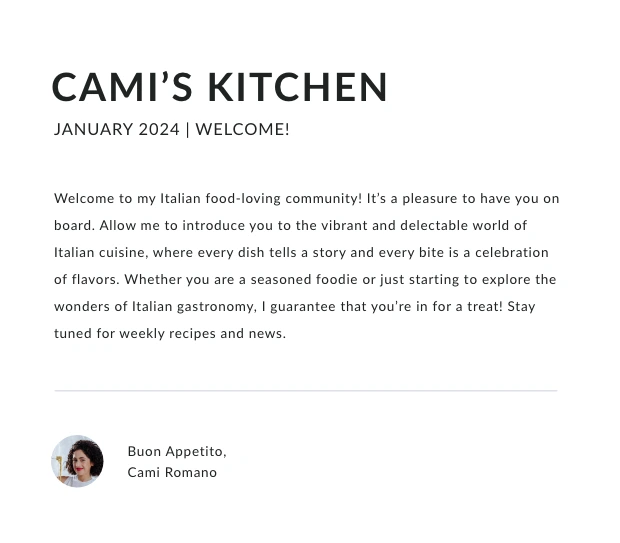 AWeber email campaign example showcasing professional email design and layout