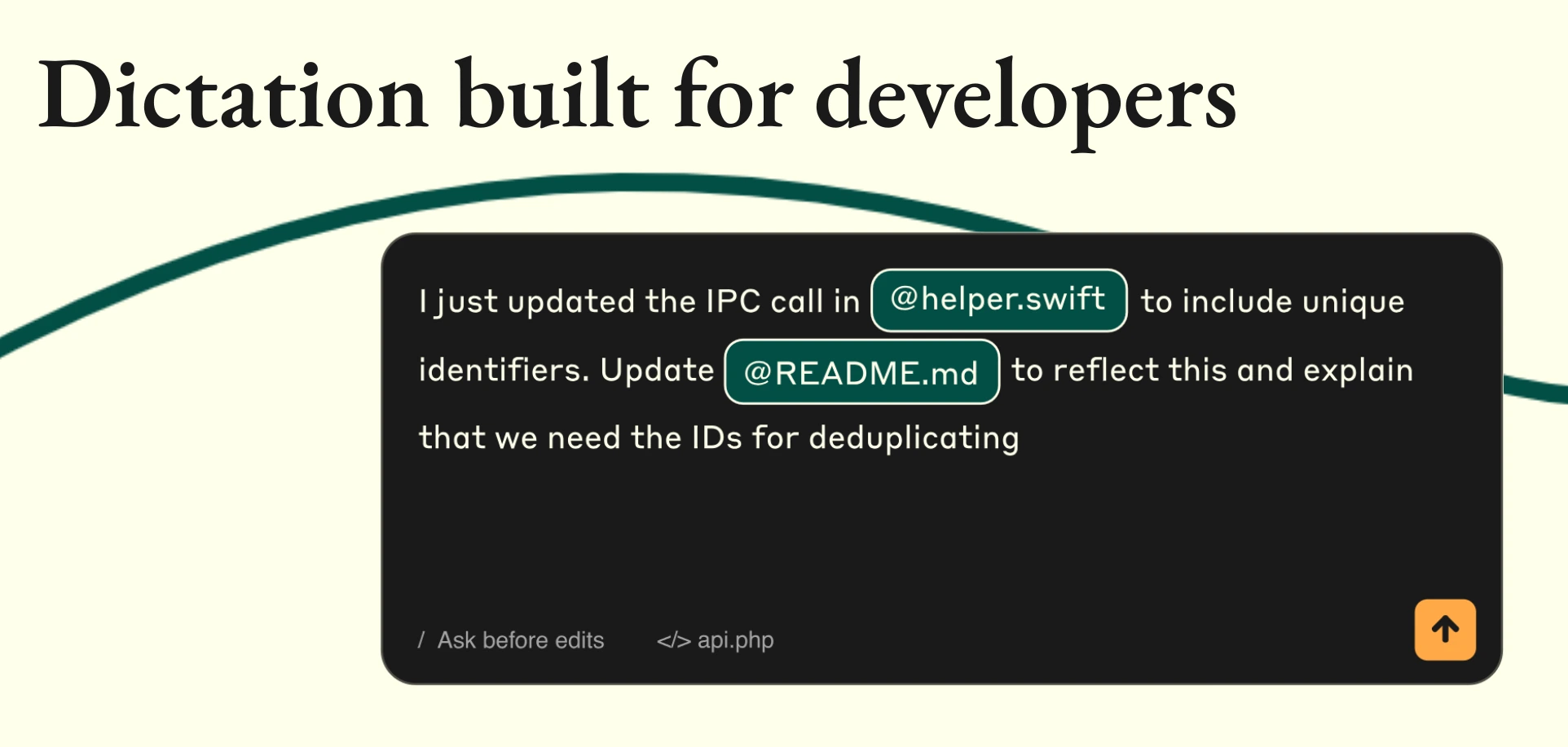 Wispr Flow dictation interface built specifically for developer workflows