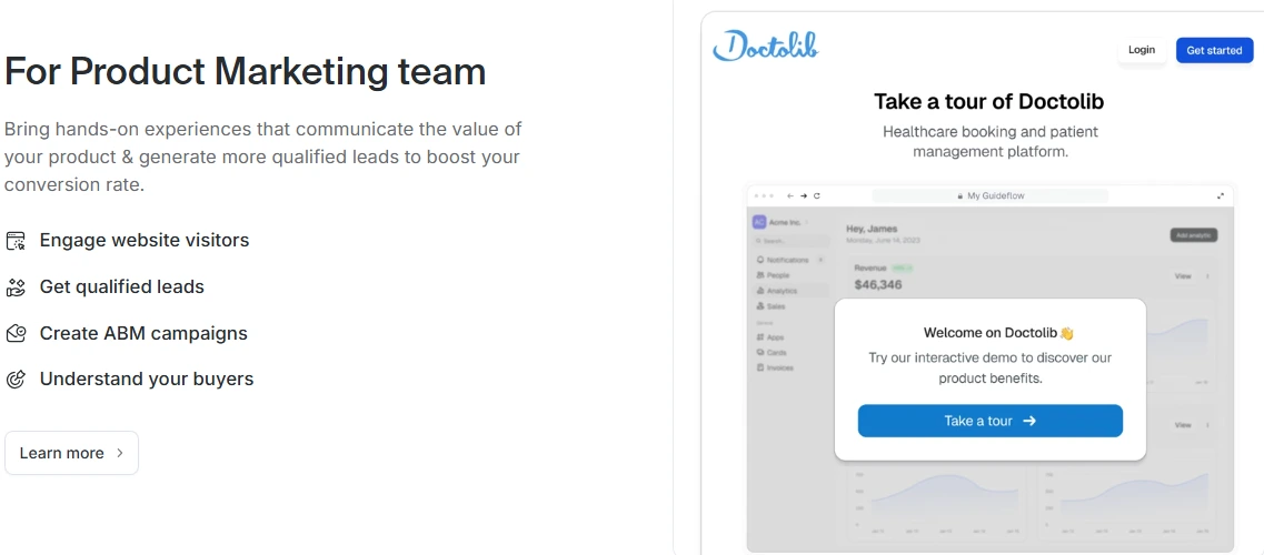 Guideflow AI-powered marketing tools for product demo personalization