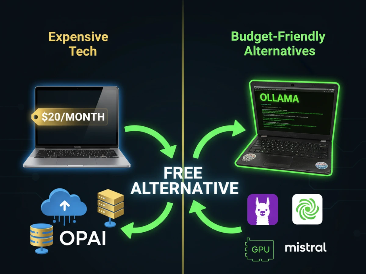 Split-screen comparison showing CodeLlama versus GitHub Copilot side by side with code generation examples and performance metrics