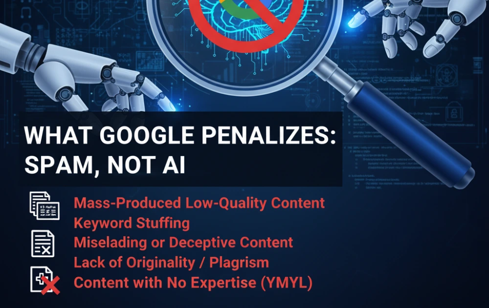 Google search quality guidelines showing spam and low-quality content factors affecting SEO rankings