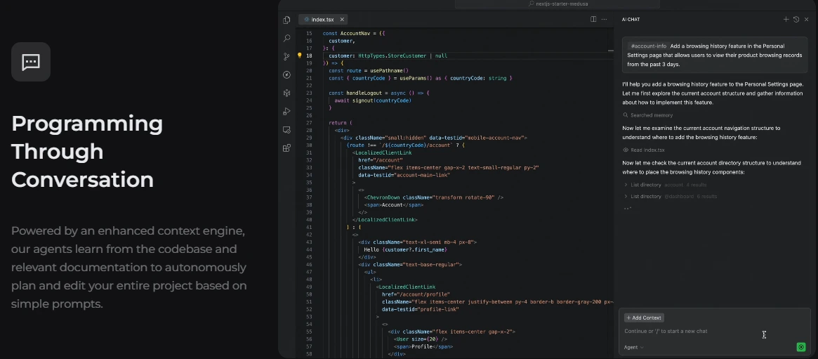 Programming through conversational AI interface