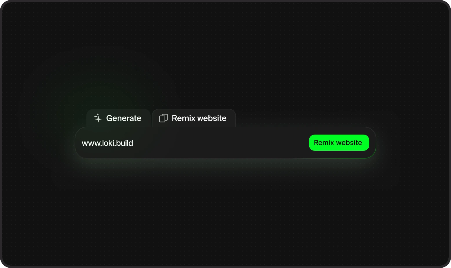 Loki.build remix feature interface